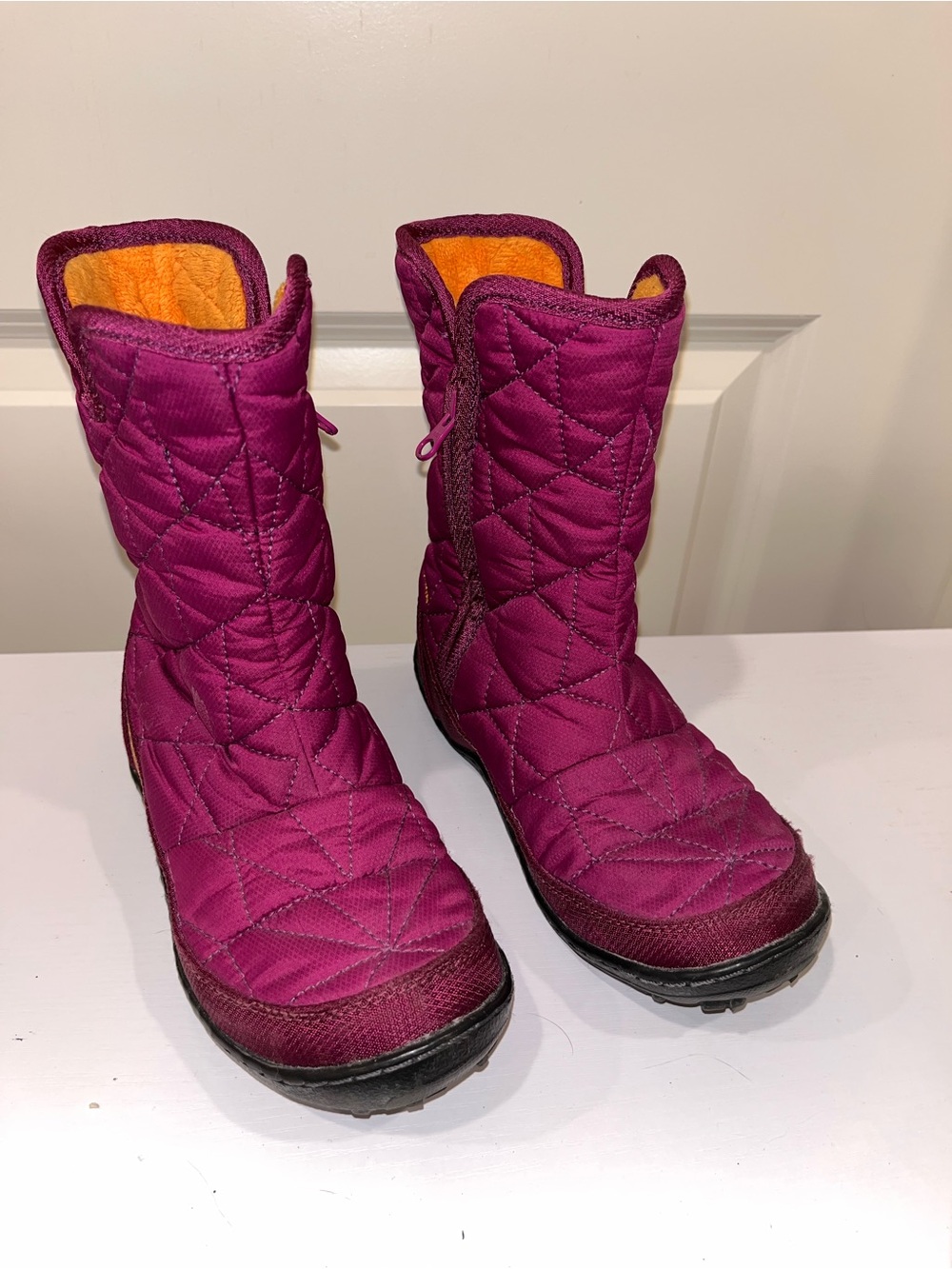 Columbia Youth Minx Slip III Boot Plum Size 1 M girl Kid waterproof Omni grip